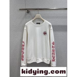 スタイリッシュ プリント コットン スウェットシャツ クロムハーツ スーパーコピー Tシャツ 偽物 ホワイトkid26Wr0buu