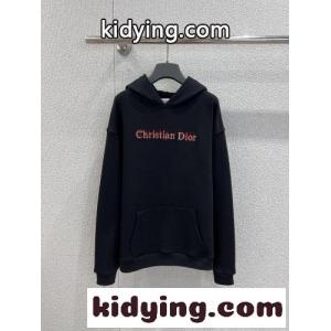 カジュアル ロゴ入り プルオーバーパーカー クリスチャン・ディオール コピー パーカー 偽物 ブラックkid26baSbiq