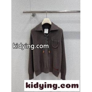 レースアップ ポロカラーセーター シャネル コピーブランド セーター コピー プルオーバーkid26OLreSf
