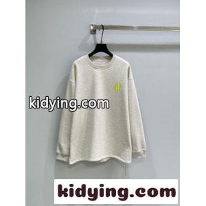 バックプリント 長袖Tシャツ クロムハーツ コピーブランド Tシャツ 偽物 コットン グレーkid26nqu0ja