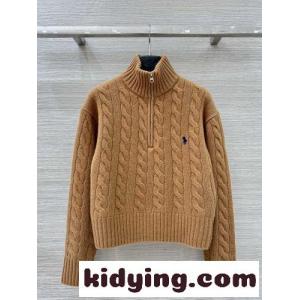 クラシック ケーブル編み ハーフジップセーター ラルフローレン セーター 偽物 キャメルkid26auqqiy