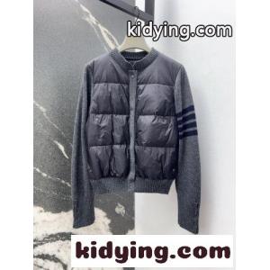 4BAR ニット＆ダウン ハイブリッドジャケット トムブラウン コピー ダウンジャケット 偽物 ブラックkid265DK9ry