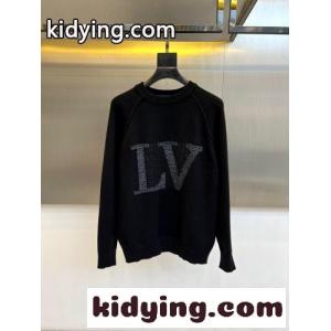 洗練された おしゃれ クルーネックニット ルイ・ヴィトン セーター 偽物 ブラックkid26ze0nGv