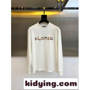 マルチロゴ モックネック ロングTシャツ バレンシアガ コピー Tシャツ 偽物 ホワイトkid26iO1zqe