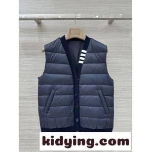 ニット＆ダウン Vネックベスト トムブラウン スーパーコピー ジャケット 偽物 ネイビーkid26aeWzii