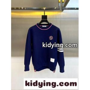 カジュアル 洗練された クルーネックニット トムブラウン スーパーコピー セーター 偽物 ブルーkid26WnKn4f