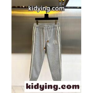アナグラム サイドライン スウェットパンツ ロエベ コピー パンツ 偽物 裏起毛 グレーkid261ra05z