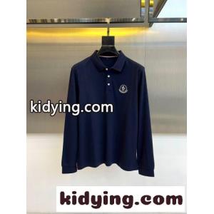 上品 カジュアル モンクレール ブランド コピー Tシャツ 偽物 長袖 ポロシャツ ネイビーkid26GTvWDi