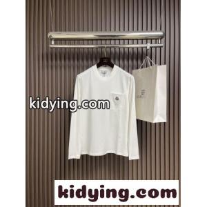 定番 合わせやすい クルーネック 長袖Tシャツ モンクレール ブランド コピー Tシャツ コピー ホワイトkid26n4TniC