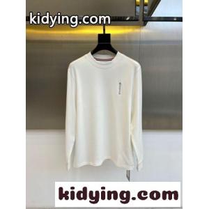 シンプル クルーネック 長袖Tシャツ モンクレール コピー Tシャツ 偽物 合わせやすい ホワイトkid26iquGPn