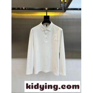 カジュアル ナイロン切り替え 長袖ポロシャツ バーバリー ブランド コピー Tシャツ 偽物 ホワイトkid26SzSXTD