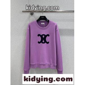 定番 カジュアル コットン スウェットシャツ セリーヌ コピーブランド Tシャツ 偽物 パープルkid26ye0nKr