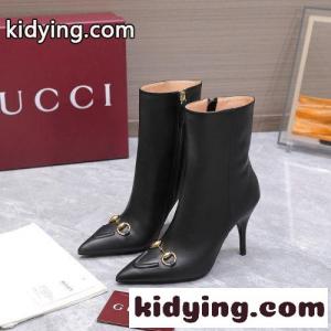 gucci コピー ホースビット レザー アンクルブーツ グッチ コピー ブーツ コピー ポインテッドトゥ ブラックkid26K1Lfqm