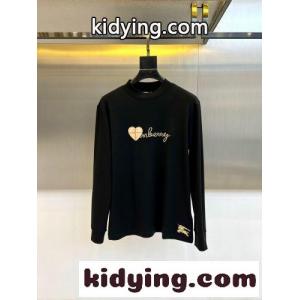 カジュアル 洗練された バーバリー コピー Tシャツ 偽物 コットン 長袖Tシャツ ブラックkid26Gb4nim