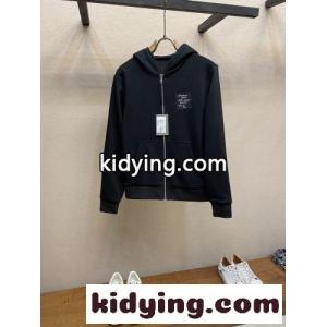 ベーシック コットン ジップアップパーカー バレンシアガ コピー パーカー コピー ブラックkid26PLbmKD
