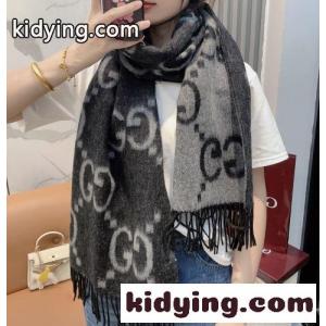 ユニセックス グッチ ブランド コピー スカーフ 偽物 ジャンボGG リバーシブル カシミヤ マフラーkid26uCW5zq