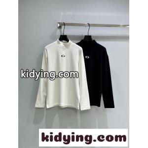 カジュアル コットン モックネック 長袖Tシャツ バレンシアガ コピー Tシャツ コピーkid26LLfy4r