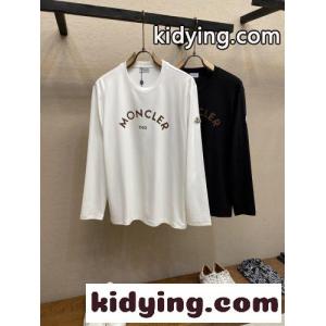 シンプル ロゴ入り クルーネック 長袖Tシャツ モンクレール コピーブランド Tシャツ 偽物 トップスkid26CqiaSD