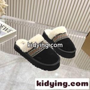 アグ サンダル スーパーコピー 秋冬 カジュアル スエード ムートン スリッパ UGG ブラックkid26jammum