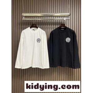 定番 カジュアル ホースシュー コットン 長袖Tシャツ クロムハーツ コピー Tシャツ 偽物kid26OPz05z