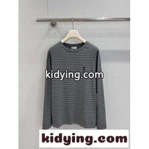 カジュアル 洗練された ロゴ刺繍 イヴ・サンローラン コピー Tシャツ 偽物 コットン 長袖Tシャツkid26r0nK1v