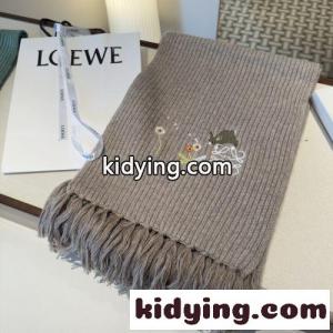 loewe スーパーコピー x Suna Fujita ロエベ スーパーコピー スカーフ コピー アナグラム刺繍 ニットマフラーkid26Lj4PXj