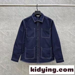 カジュアル トムブラウン コピー シャツ コピー コットン 長袖シャツ トップス ブルーkid26jCiWPD