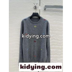 洗練された GGロゴ カシミヤニット グッチ スーパーコピー セーター 偽物 ユニセックス グレーkid26mcm スーパーコピーm4r
