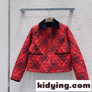 バーバリー スーパーコピー ジャケット 偽物 クロップド チェック キルティングジャケット ブルゾンkid26ueWfmq