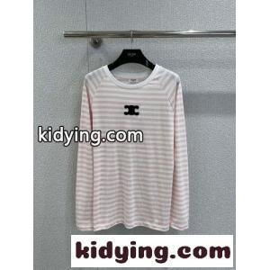 セリーヌ コピー Tシャツ 偽物 コットン カジュアル ボーダー 長袖Tシャツkid261rGf0n