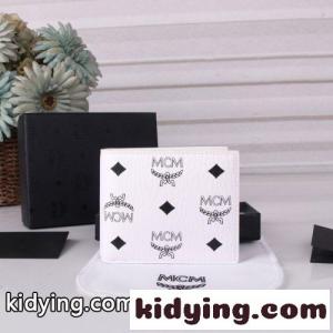 洗練された シンプル エムシーエム コピー 財布 スーパーコピー 二つ折り財布 ホワイトkid26HnuyCa