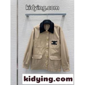 洗練された カジュアル トリオンフ ブルゾン セリーヌ ブランド コピー ジャケット 偽物 ベージュkid269T9rSn