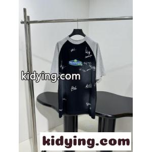 ユニセックス ラグラン オーバーサイズ 半袖Tシャツ バレンシアガ コピー Tシャツ 偽物 ブラックkid26LjeqSf
