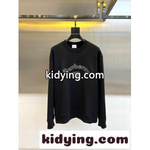 カジュアル 定番 ゴシックロゴ スウェットシャツ バーバリー コピー Tシャツ 偽物 ブラックkid26bO19Dm