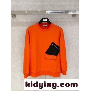 エルメス コピーブランド Tシャツ 偽物 スタイリッシュ スウェットシャツ プルオーバー オレンジkid26XT9THj