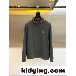 上品 カジュアル ハーフジップ 長袖Tシャツ バーバリー コピーブランド Tシャツ 偽物 グレーkid26H9X1ji