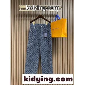 フロックド モノグラム デニムスケートパンツ ルイ・ヴィトン ジーンズ スーパーコピーkid26q4bCum
