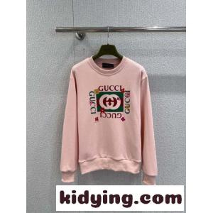 カジュアル ロゴ コットン グッチ スーパーコピー Tシャツ 偽物 クルーネック スウェットシャツ ピンクkid26quKzai