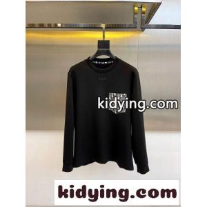 シンプル 上品 クルーネック 長袖Tシャツ クリスチャン・ディオール コピーブランド Tシャツ コピー ブラックkid26Lb4zKr
