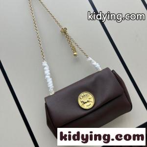 クロエ バッグ スーパーコピー グレインレザー Chloé Heritage ショルダーバッグ コーヒーkid26OTj05v