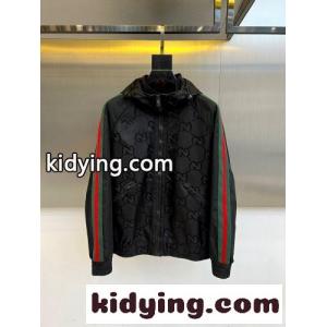 上品 カジュアル フード付きジャケット グッチ コピー ジャケット 偽物 ブラックkid26S5zqKf