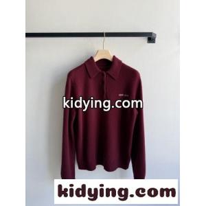 シンプル ロゴ カシミヤ ポロシャツ ミュウミュウ コピー セーター コピー レディースkid26SfOTne