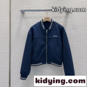 カジュアル コットン ボンバージャケット ミュウミュウ コピー ジャケット コピー ネイビーkid26Ob4Tnm