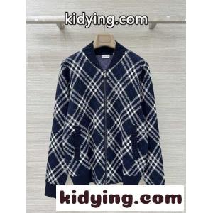 チェック柄 ジップアップ ニットカーディガン バーバリー スーパーコピー ニット コピー ユニセックスkid26OjiSjm