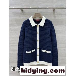 洗練された 透かし編み カーディガン グッチ ブランド コピー ニット コピー ネイビーkid26zqeqai
