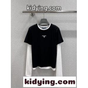 お洒落 カジュアル 2点セットトップス プラダ スーパーコピー Tシャツ 偽物 長袖Tシャツ 半袖Tシャツkid26Tr0n8j
