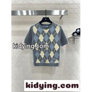 プラダ コピー ニット 偽物 クルーネック お洒落 ウール ショートスリーブセーターkid26rO5nuq