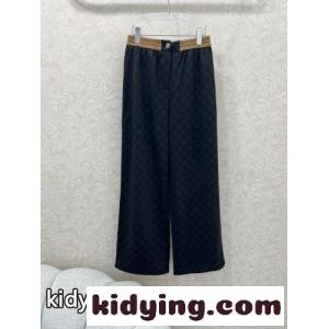 上品 カジュアル GG ロングパンツ グッチ コピー パンツ コピー レディース ブラックkid26i4nWbC