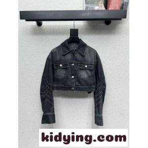 スタイリッシュ クロップド デニムジャケット クリスチャン・ディオール ブランド コピー ジャケット コピーkid269HXr8r