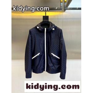 上品 カジュアル GG フード付きジャケット グッチ ブランド コピー ジャケット コピー ネイビーkid264nyKHr